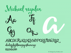 Michael regular 1.000 Font Sample