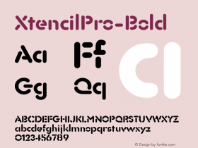 XtencilPro-Bold ☞ 001.000;com.myfonts.easy.john-moore.xtencil-pro.bold.wfkit2.version.4mVj Font Sample