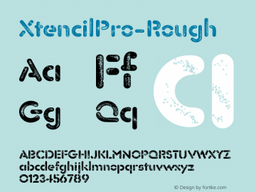 XtencilPro-Rough ☞ 001.000; ttfautohint (v0.95) -d;com.myfonts.easy.john-moore.xtencil-pro.rough.wfkit2.version.4mVs图片样张