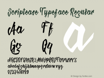 Scriptease Typeface Regular 1.000 Font Sample