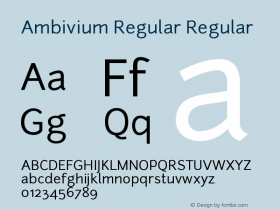 Ambivium Regular Regular Version 1.056图片样张