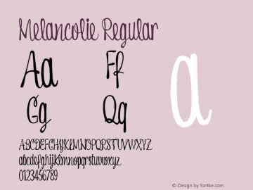 Melancolie Regular Unknown图片样张