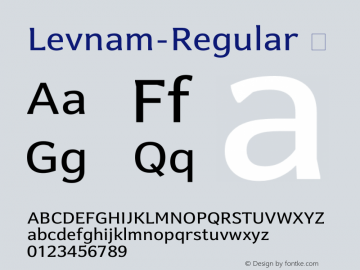 Levnam-Regular ☞ Version 001.000;com.myfonts.easy.paratype.levnam.regular.wfkit2.version.4o59图片样张