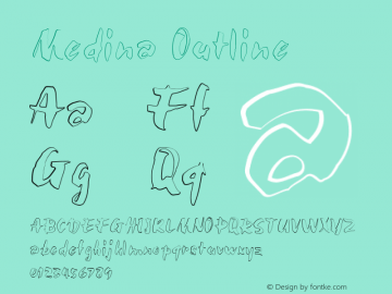 Medina Outline 1 Font Sample