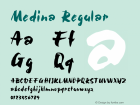 Medina Regular 1 Font Sample