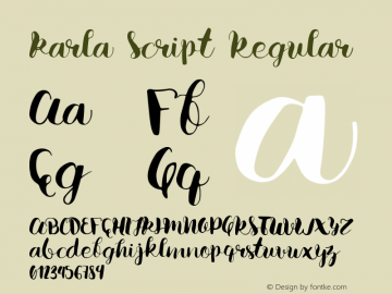 Karla Script Regular 1.000图片样张