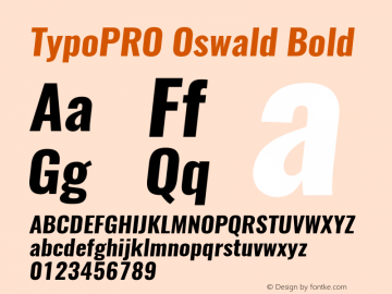 TypoPRO Oswald Bold 3.0; ttfautohint (v0.94.23-7a4d-dirty) -l 8 -r 50 -G 200 -x 0 -w 