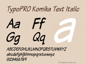 TypoPRO Komika Text Italic 2.0图片样张