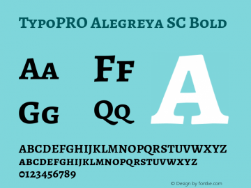 TypoPRO Alegreya SC Bold Version 1.003 Font Sample