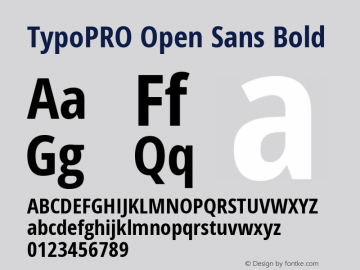 TypoPRO Open Sans Bold Version 1.11图片样张