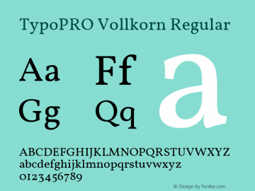 TypoPRO Vollkorn Regular Version 2.001图片样张