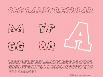 Pep Rally Regular 2.0 - 8/01/99 Font Sample