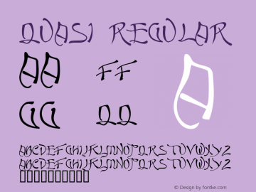 Quasi Regular Macromedia Fontographer 4.1.3 6/22/98 Font Sample