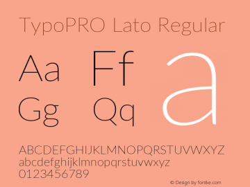 TypoPRO Lato Regular Version 2.010; 2014-09-01; http://www.latofonts.com/图片样张