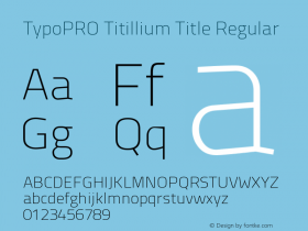 TypoPRO Titillium Title Regular 1.000图片样张