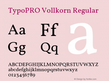 TypoPRO Vollkorn Regular Version 2.001图片样张