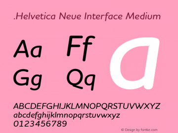 .Helvetica Neue Interface Medium 10.0d35e1图片样张