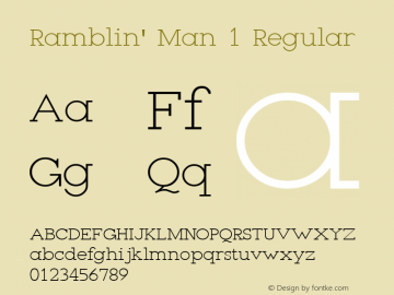 Ramblin' Man 1 Regular Altsys Metamorphosis:4/30/93 Font Sample