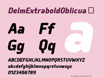 DelmExtraboldOblicua ☞ Version 1.000;com.myfonts.easy.typesketchbook.delm.extrabold-oblicua.wfkit2.version.4oEk Font Sample