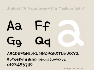 .Helvetica Neue Interface Medium Italic 10.0d35e1图片样张