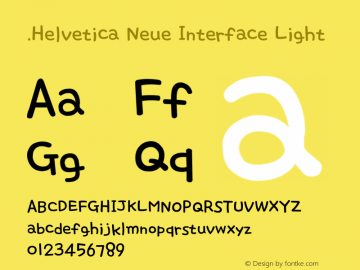 .Helvetica Neue Interface Light 10.0d35e1图片样张