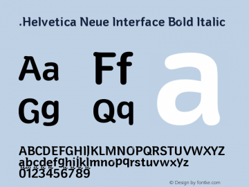 .Helvetica Neue Interface Bold Italic 10.0d35e1图片样张