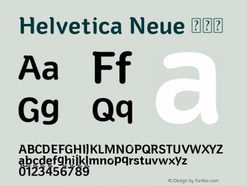 Helvetica Neue 超细体 10.0d35e1 Font Sample