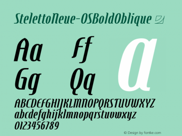 StelettoNeue-OSBoldOblique ☞ Version 1.002;com.myfonts.easy.jonahfonts.steletto-neue.oldstyle-bold-oblique.wfkit2.version.4oLc图片样张