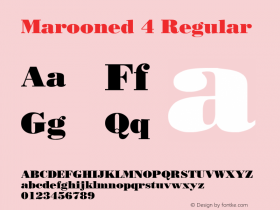 Marooned 4 Regular Converted from C:\TEMP\BDPS____.TF1 by ALLTYPE Font Sample