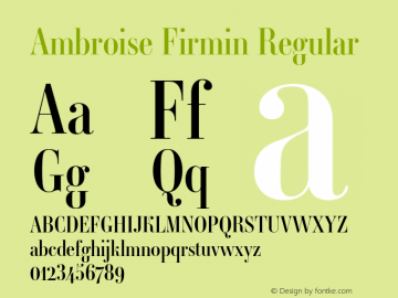 Ambroise Firmin Regular Version 001.000图片样张