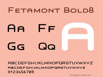 Fetamont Bold8 Version 1.5图片样张