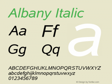 Albany Italic Version 1.00图片样张