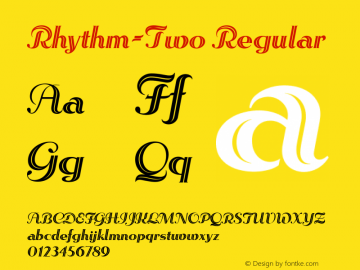 Rhythm-Two Regular Version 1.001;com.myfonts.positype.rhythm.two.wfkit2.3Ba3图片样张