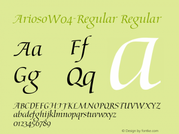 AriosoW04-Regular Regular Version 1.10图片样张