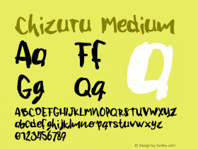 Chizuru Medium Version 1.0 Font Sample