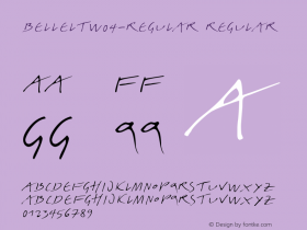 BelleLTW04-Regular Regular Version 1.00 Font Sample