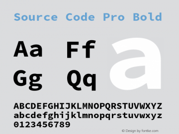 Source Code Pro Bold Version 1.017;PS 1.000;hotconv 1.0.81;makeotf.lib2.5.63406 Font Sample