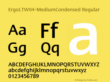 ErgoLTW04-MediumCondensed Regular Version 1.00图片样张