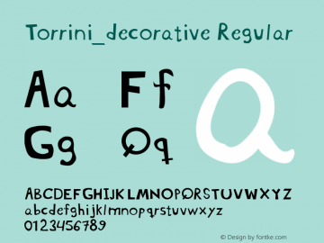 Torrini_decorative Regular Torrini Decorate Font Sample