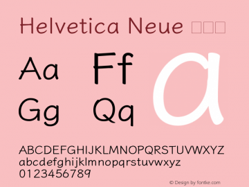 Helvetica Neue 超细体 10.0d35e1 Font Sample