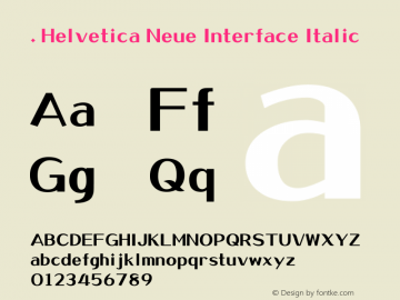 .Helvetica Neue Interface Italic 10.0d35e1图片样张