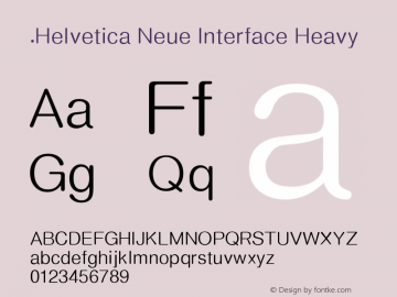 .Helvetica Neue Interface Heavy 10.0d35e1图片样张