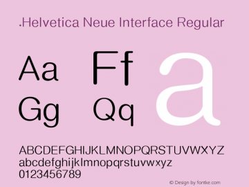 .Helvetica Neue Interface Regular 10.0d35e1图片样张