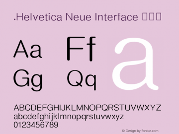 .Helvetica Neue Interface 超细体 10.0d35e1图片样张