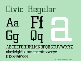 Civic Regular The IMSI MasterFonts Collection, tm 1995 IMSI Font Sample