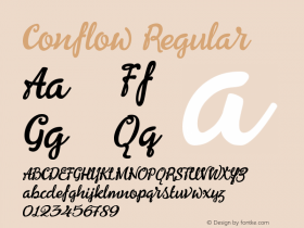 Conflow Regular Version 1.000 Font Sample