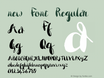 new Font Regular Version 1.000;PS 001.000;hotconv 1.0.70;makeotf.lib2.5.58329 Font Sample