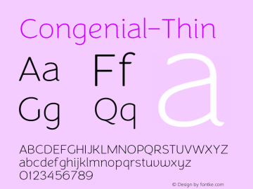 Congenial-Thin字体家族|Congenial-Thin-未