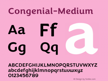 Congenial-Medium字体,Congenial-Medium