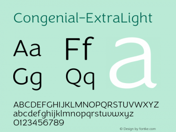 Congenial-ExtraLight字体,Congenial-Extra
